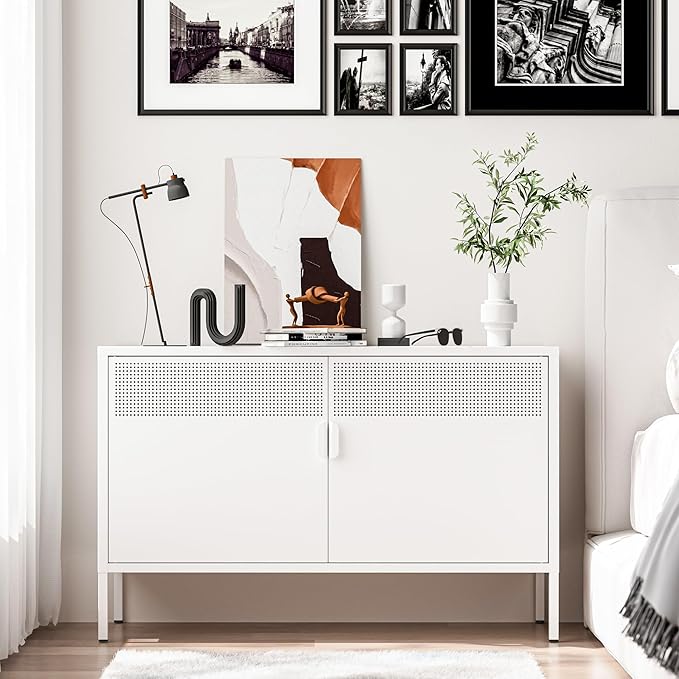 Washsemba 2 Door Storage Sideboard, Metal Storage Cabinet by Washsemba