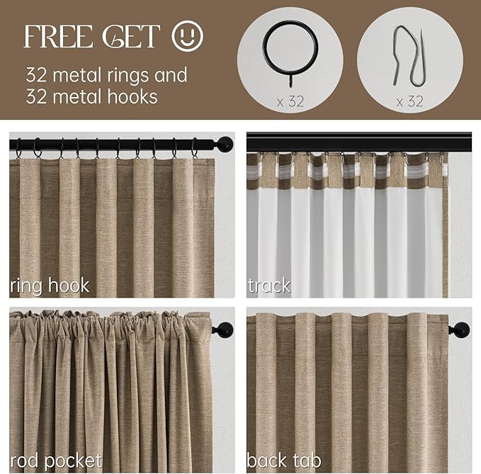 Topfinel Total Blackout Curtains 72 Inches Long 2 Panels - Image 3