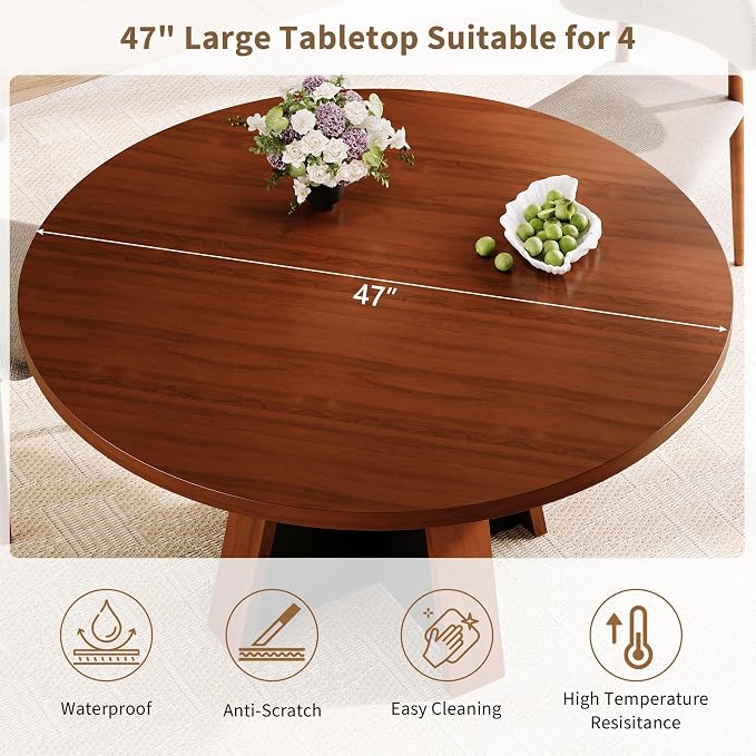 iPormis 47-Inch Round Dining Table - Image 6