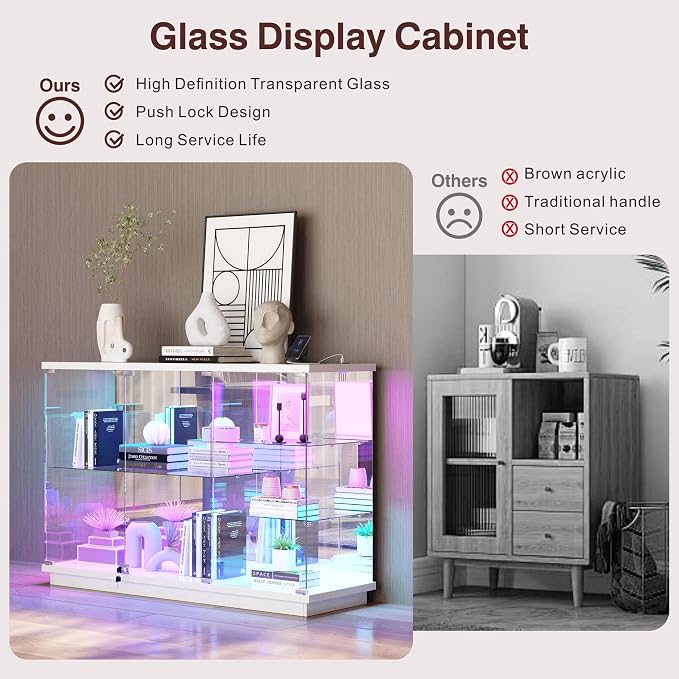 Lvifur RGB Glass Display Cabinet - - Image 5