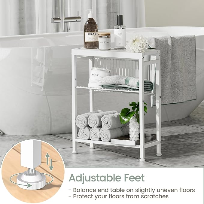 End Table for Small Space, 3-Tier Narrow Side Table - Image 5