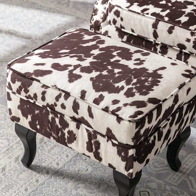 Mid Century Modern Accent Chair Upholstered Armchair Comfy Velvet Tufted - Image 5