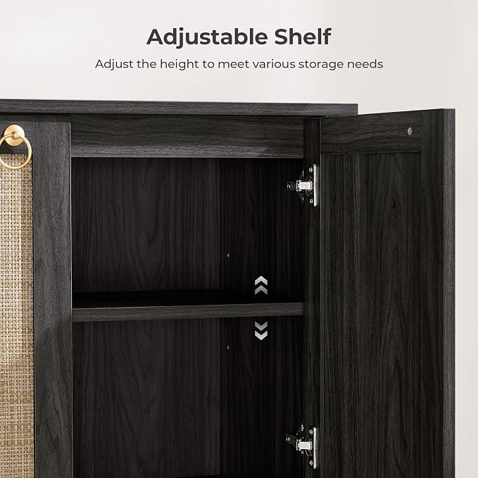 SICOTAS 55" Obsidian Sideboard Buffet Cabinet - Image 6