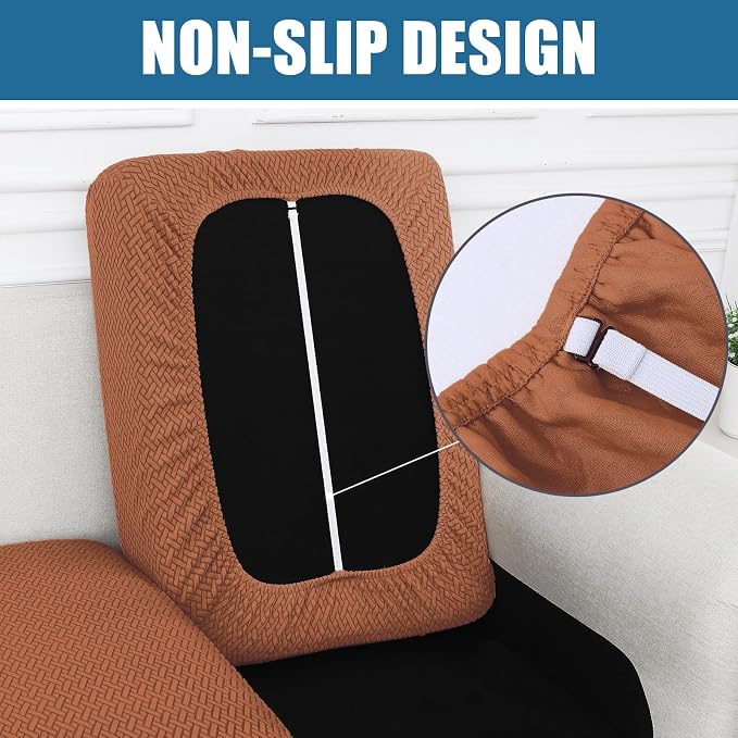 Smiry Waterproof Couch Cushion Covers, Stretch Jacquard Thick Sofa Cushion - Image 3