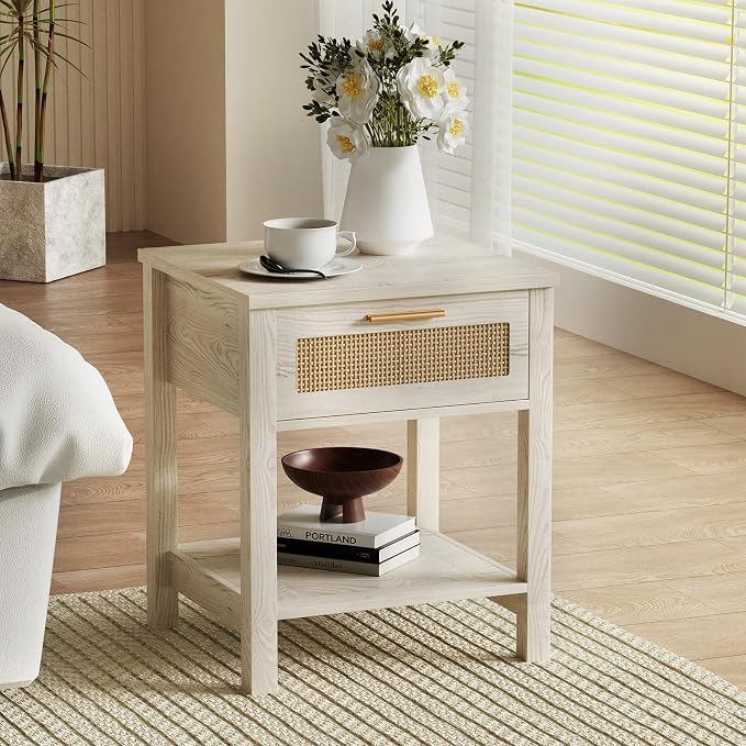 Set of 2 Nightstands, Modern End Table - Image 3