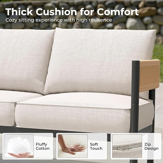 Grand patio 6-Piece Wicker Outdoor Furniture Set - Image 8