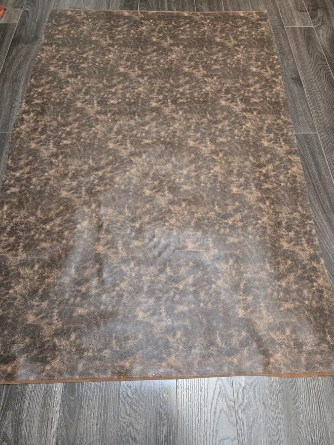 Brown Vintage Distressed Antiqued Faux Leather Fabric PU Peta Approved Vegan - Image 8