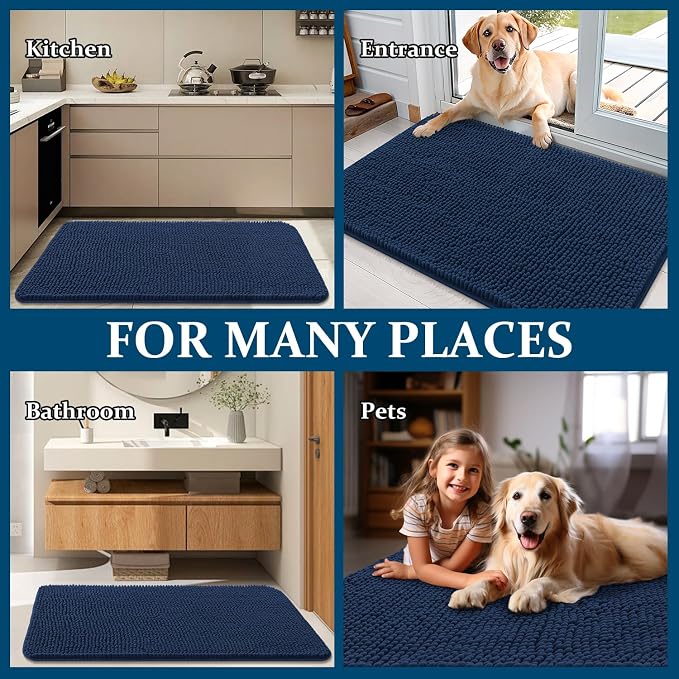 OLANLY Dog Door Mat for Muddy Paws 32x20, Absorbs Moisture and Dirt, Absorbent - Image 8