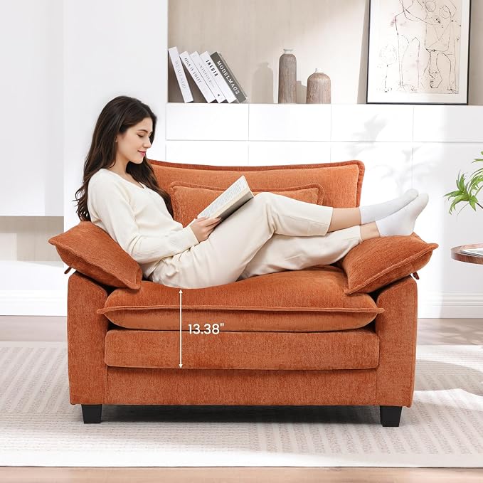 Oversized Accent Chair, Modern Upholstered Armchair Cloud Sofa Chair - Image 3