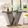 karlott 51 Inch Console Table, Modern V-Shaped Entryway Table, Wood Sofa Table by KARLOTT