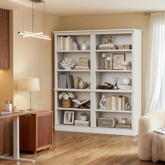 Furniwell Bookcase Bookshelves, 5-Shelf Tall Bookcase 71" Wood Open Display - Image 4
