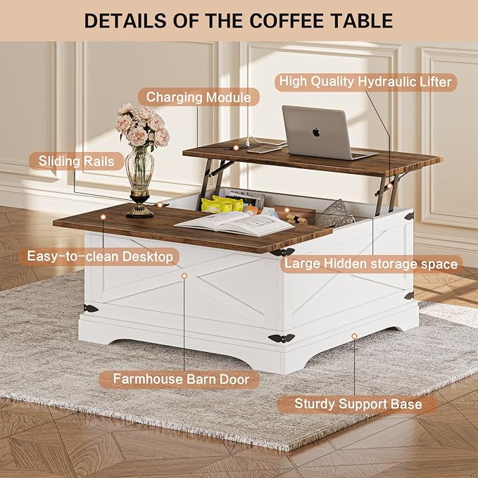 BROTTAR Lift Top Coffee Table - Image 8