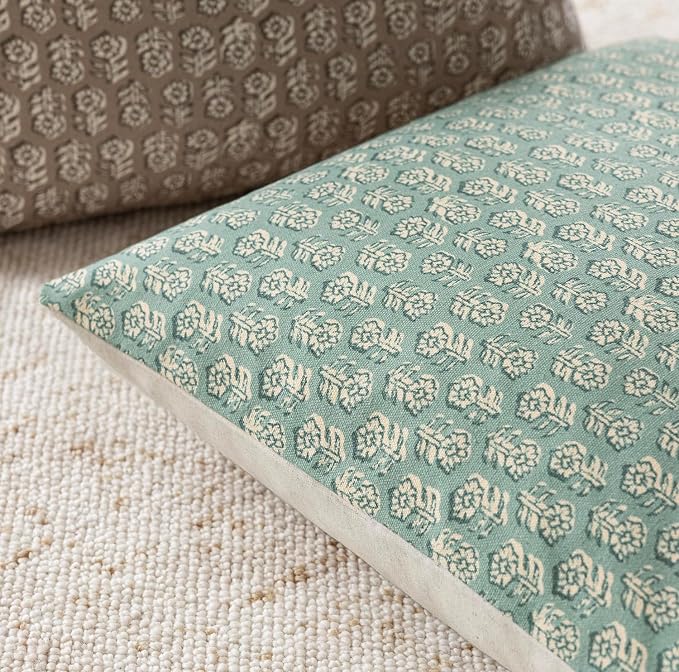 Foindtower Set of 2 Decorative Neutral Floral Print Throw Pillow Covers Vintage - Image 3