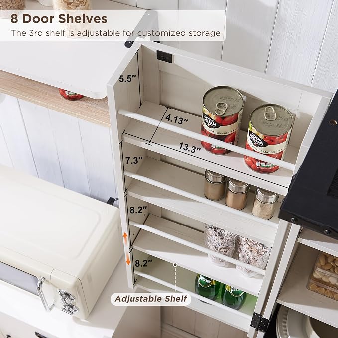 ACCOHOHO 72" Tall Kitchen Pantry, Farmhouse Storage Cabinet - Image 5