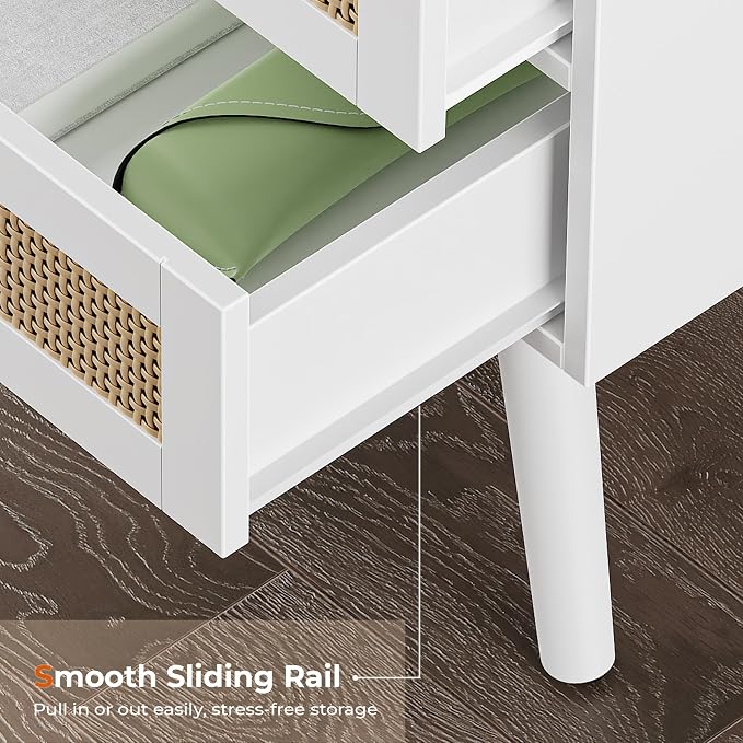 SUPERJARE 2 Drawer Night Stand - Image 7