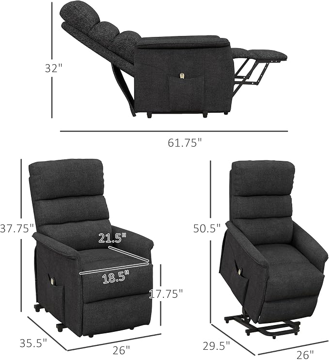 HOMCOM Power Lift Recliner Chair - Image 3