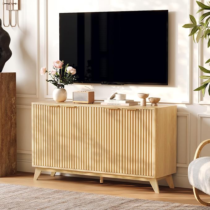VINGLI Modern TV Stands for 65 inch tvs, Mid Century TV Stand - Image 6