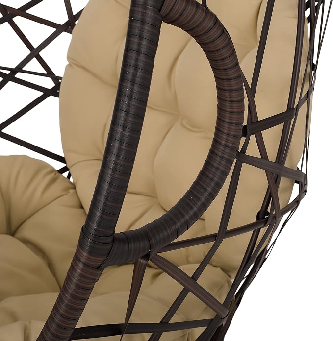 Christopher Knight Home Isaiah Indoor/Outdoor Wicker Tear Drop Hanging Chair - Image 14