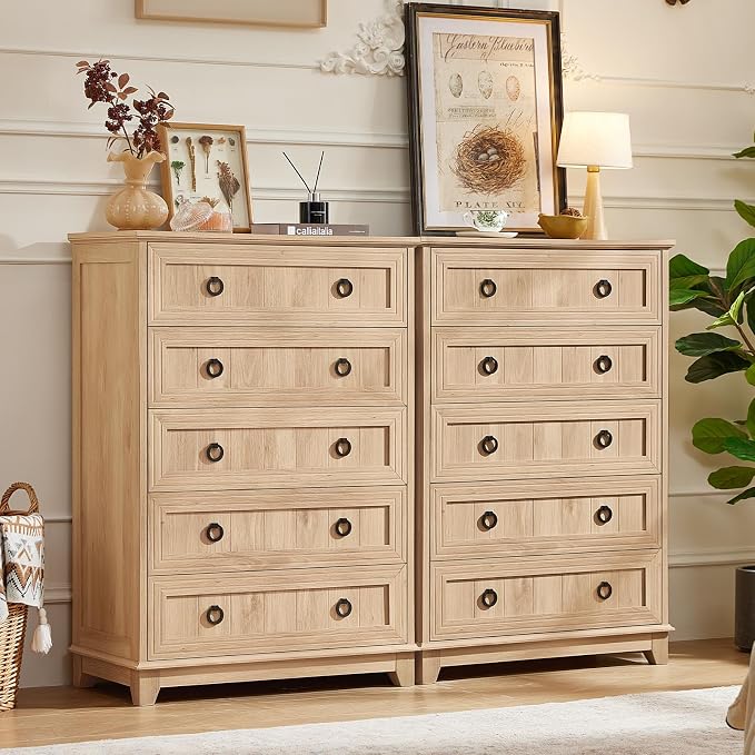 Joaxswe Farmhouse 5 Drawer Dresser - Image 6
