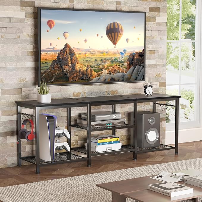 YGEOMER TV Stand for TVs Up to 55 Inch, Entertainment Center for Living Room - Image 6