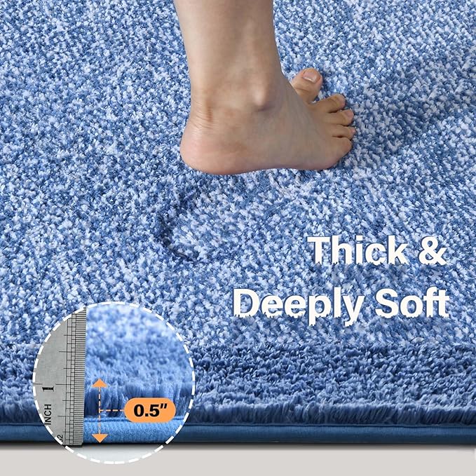48x32 Large Bathroom Rugs Washable Non Slip, Soft Absorbent Quick Dry Mats - Image 4