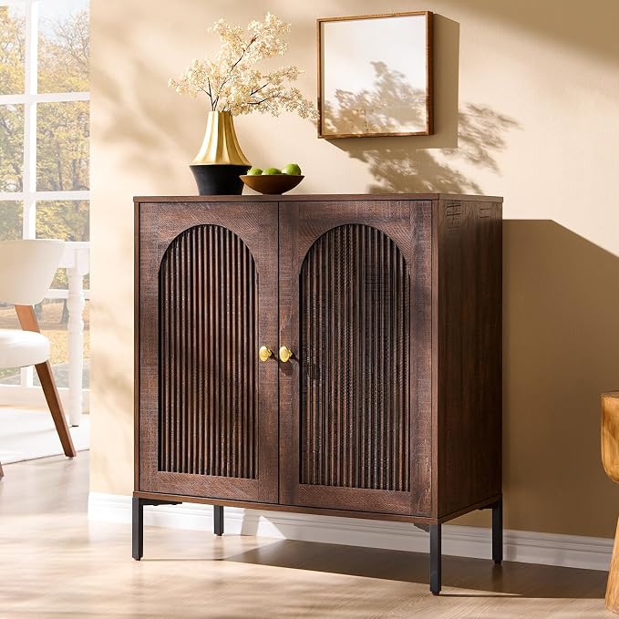 IFBUY Modern Sideboard Buffet Cabinet, Wooden Modular Coffee Bar Cabinets - Image 4