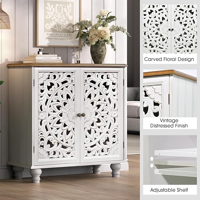 JOINICE White Accent Cabinet - Image 4