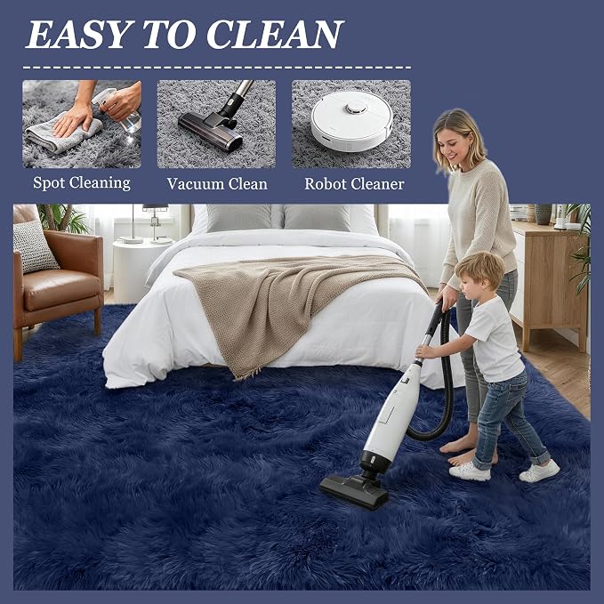 8x10 Area Rugs for Living Room Bedroom: Ultra Soft Fluffy Shag Rug Upgrade - Image 8