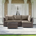 MOCHITO 5 Pieces Outdoor Patio Furniture Sets, All-Weather Sectional Sofa Dark by Unknown