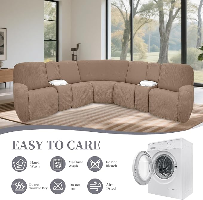 100% Waterproof Sectional Recliner Couch Covers - Image 8