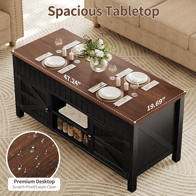 47.3" Lift Top Coffee Table - Image 5