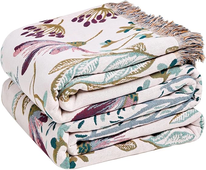 LUTBM Boho Throw Blanket for Bed Cotton Summer Blankets Bedroom Living Room by LUTBMFindYourFreeSpiritatHome