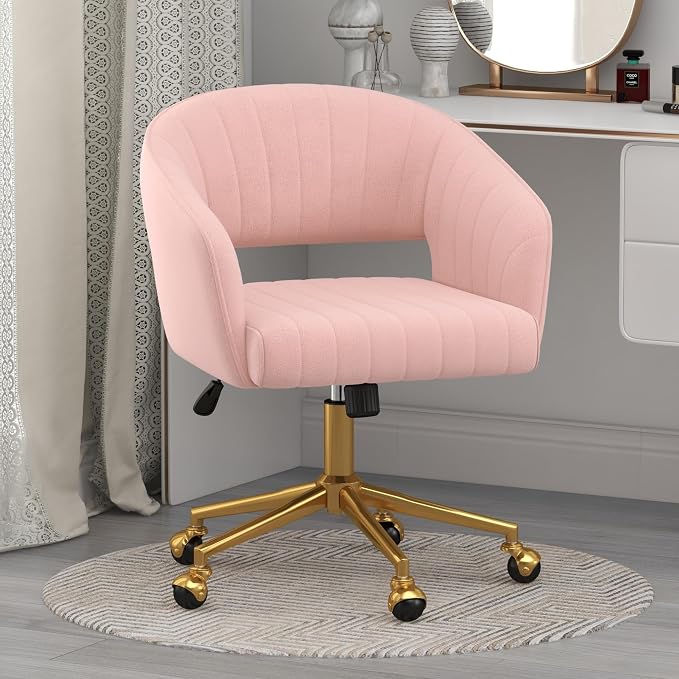 Home Office Chair Swivel Velvet Desk Chair Accent Armchair Upholstered Modern - Image 2