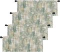 Emvency 4 Pack Valances Window Treatments, Abstract Sage Rustic Vintage Drapes by Emvency