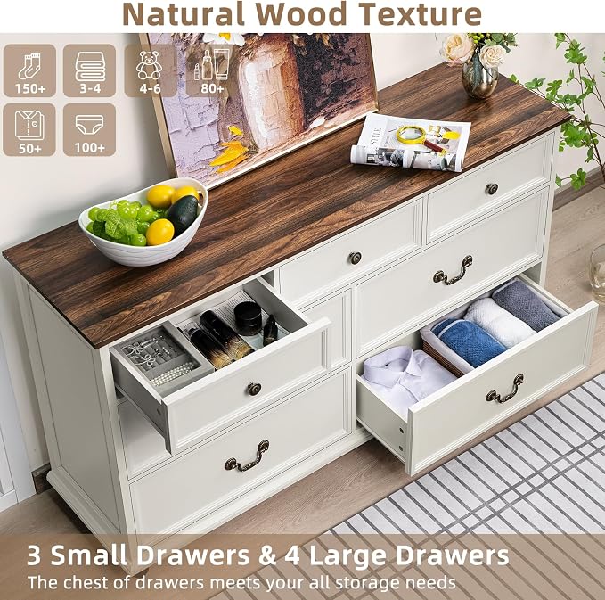 Joaxswe Farmhouse 54" 7 Drawers Dresser - Image 4