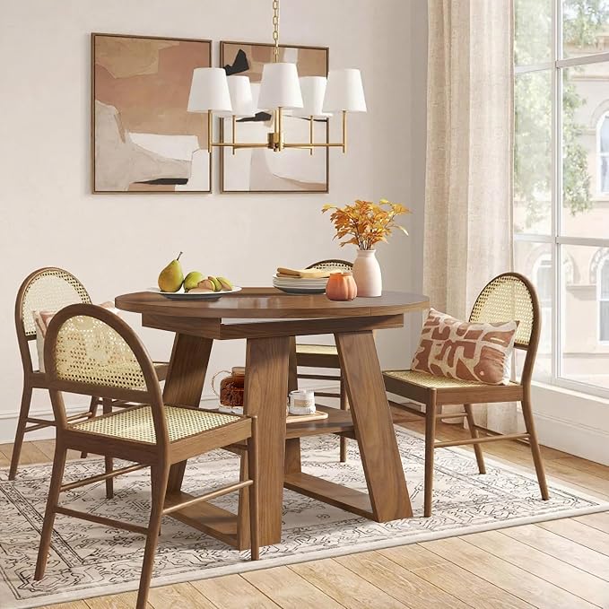 43.3in-59in Extendable Round Dining Table - Image 7