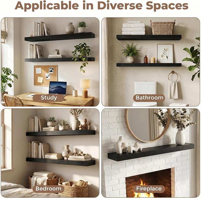 FLYJOE Floating Shelves for Wall, 30 Inch Floating Shelves Set of 2, Kitchen - Image 7