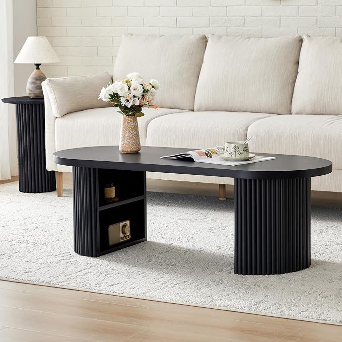 Oval Fluted Coffee Table - Image 6