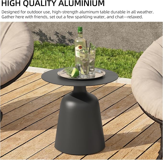 TWT 3-Piece Woven Rope Patio Furniture Set, 2 Outdoor Armchairs - Image 5
