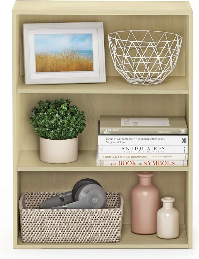 Furinno PASIR Book Shelf, 3-Tier Bookshelf, Storage Shelves Bookcase, 9.7 x - Image 5