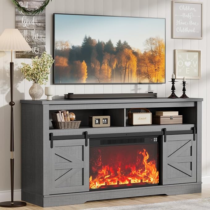 JUMMICO Fireplace TV Stand for 65+ Inch TV - Image 2