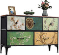WLIVE Dresser for Bedroom with 5 Drawers, Wide Chest of Drawers, Fabric Dresser by WLIVE