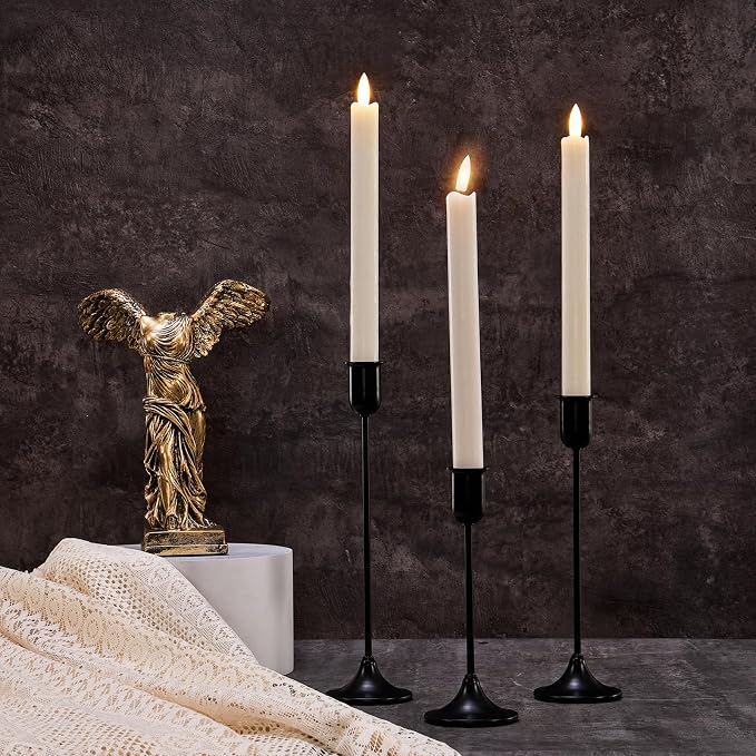 Black Taper Candle Holder 6 PCS Candlestick Holders, Vintage Candle Stick Holder - Image 7