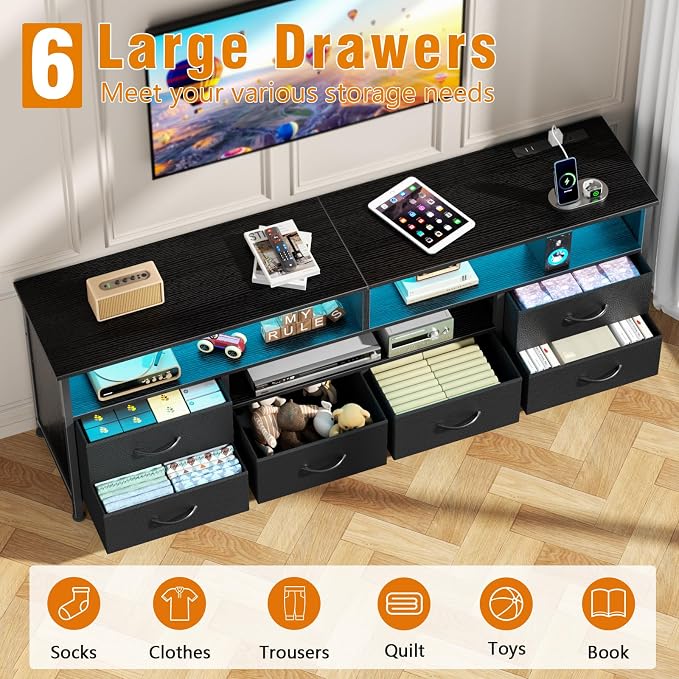 Furologee 55 Inch TV Stand, Entertainment Center - Image 2