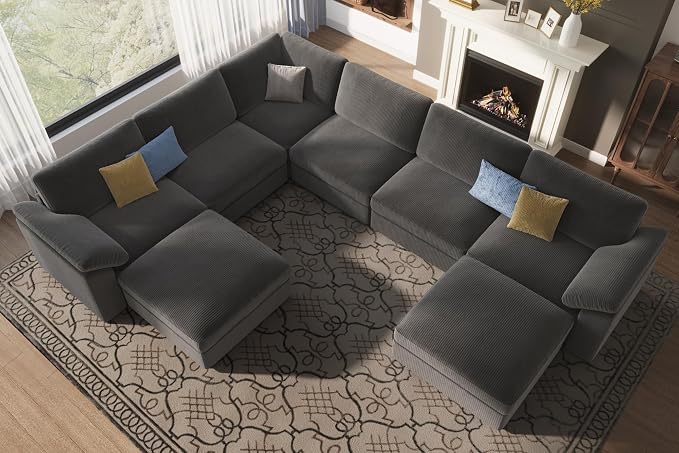 EASE MOOSE Oversized Sectional Modular Sofa, Large U Shape Sectional Couch Wide - Image 4