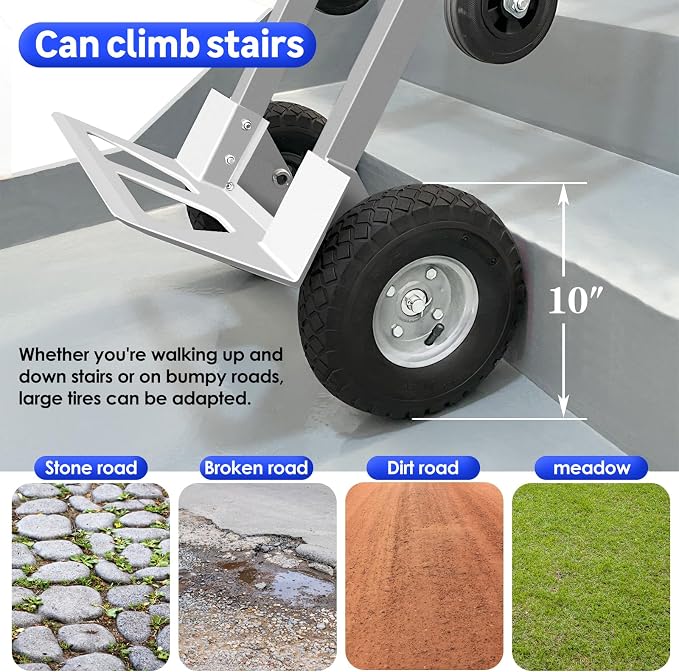 Silver Convertible Hand Truck Dolly Cart - Image 8