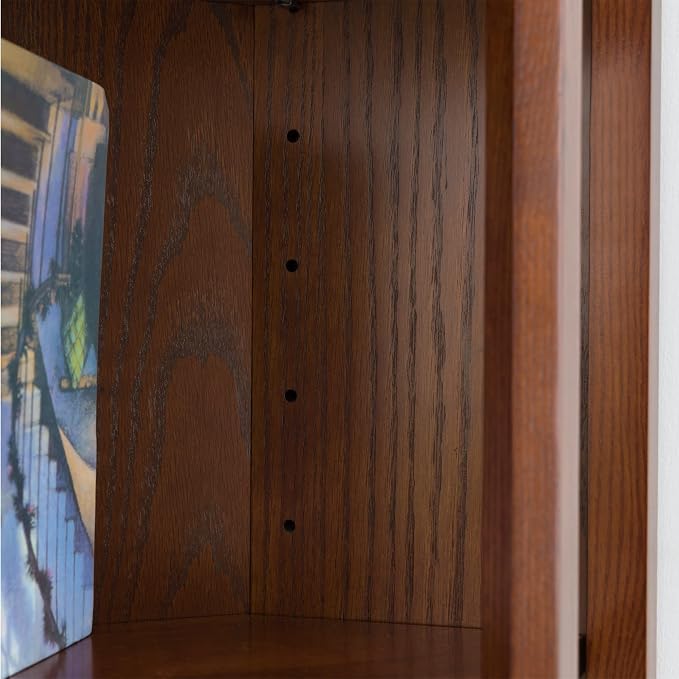 Leick Home 82263 Mission Mantel Height Corner Bookcase - Image 7