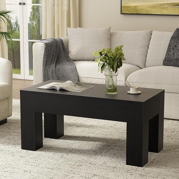 FABATO 41.7'' Lift Top Coffee Table, Wooden Rectangle Coffee Table - Image 8