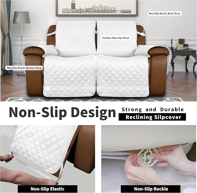 Easy-Going Loveseat Recliner Cover, Reversible Couch Cover - Image 4