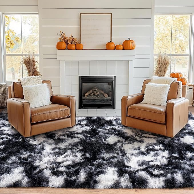Pionblank 8x10 Rug for Living Room, Fuzzy Plush Large Area Rug, Fluffy Modern - Image 3